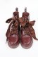 画像1: Dr.Martens （Getta Grip） / 8ホールブーツ 表記消え/約24.5〜25cm チェリーレッド×ホワイトステッチ H-25-04-03-1040-PU-SH-KB-ZH (1)