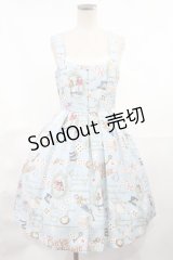 Shirley Temple / パーティーインビテーションカードベビードールジャンパースカート  サックス H-25-04-03-1005-ET-OP-KB-ZH
