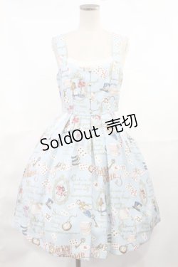 画像1: Shirley Temple / パーティーインビテーションカードベビードールジャンパースカート  サックス H-25-04-03-1005-ET-OP-KB-ZH