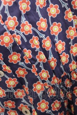 画像3: Jane Marple Dans Le Salon / Pepプリントのタックカラーワンピース M ブルー H-25-04-03-1008-JM-OP-KB-ZH