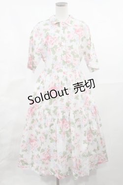 画像1: Jane Marple Dans Le Salon / La vie en roseシャツドレス M オフホワイト H-25-04-03-1010-JM-OP-KB-ZH