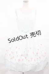 Emily Temple cute / バラ＆レースノースリーブワンピース  サックス H-25-04-03-1002-ET-OP-KB-ZH