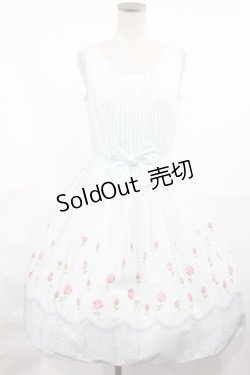 画像1: Emily Temple cute / バラ＆レースノースリーブワンピース  サックス H-25-04-03-1002-ET-OP-KB-ZH