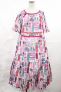 Jane Marple Dans Le Salon / Constructed stripes surf dress M ピンク H-25-04-03-1012-JM-OP-KB-ZH