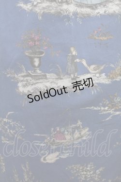 画像4: Jane Marple Dans Le Salon / Playful garden frill hem skirt  steel blue H-25-04-03-1016-JM-SK-KB-ZH