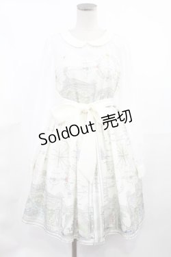 画像1: Grimoire / White Asrtoronomy Map Dress Free オフ H-25-04-03-1023-GO-OP-NS-ZH