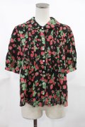 Jane Marple / Strawberry gardenブラウス  ブラック H-25-04-03-1028-JM-BL-KB-ZH