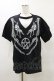 画像1: Restyle / Black pagan tshirt with choker Antlers Top XXL ブラック H-25-04-03-011-GO-TO-KB-ZH (1)