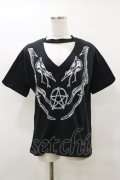 Restyle / Black pagan tshirt with choker Antlers Top M ブラック H-25-04-03-012-GO-TO-KB-ZH