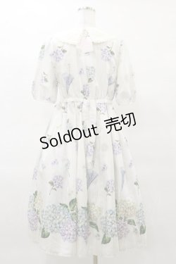 画像2: Melody BasKet / 紫陽花のピューリタンカラーワンピース M アイボリー H-25-04-03-036-LO-OP-KB-ZH
