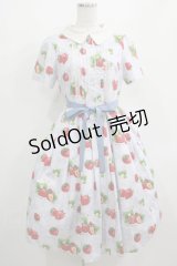 Emily Temple cute / Dear Strawberryワンピース  サックス H-25-04-04-001-ET-OP-KB-ZH