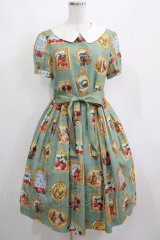 Jane Marple / Anniversaryフレームのコレットワンピース  ミント H-25-04-04-003-JM-OP-KB-ZH