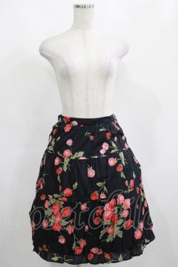 画像4: Jane Marple / Berryプリントのピンタックスカート  黒 H-25-04-04-030-JM-SK-KB-ZH