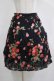 画像1: Jane Marple / Berryプリントのピンタックスカート  黒 H-25-04-04-030-JM-SK-KB-ZH (1)