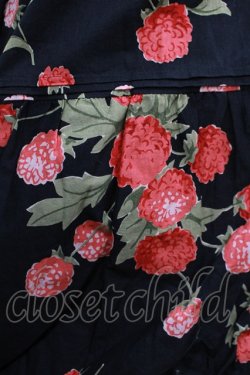 画像5: Jane Marple / Berryプリントのピンタックスカート  黒 H-25-04-04-030-JM-SK-KB-ZH