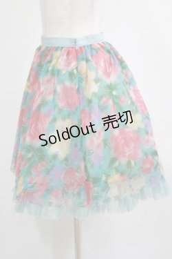画像2: Jane Marple / フラワーチュールスカート  サックス H-25-04-04-039-JM-SK-KB-ZH