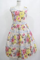 Jane Marple / Beautiful Bouquetアフタヌーンドレス  シャンパンゴールド H-25-04-04-005-JM-OP-KB-ZH