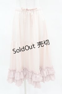 axes femme kawaii / ミディフリルペチスカート M ピンク H-25-04-04-1041-AX-SK-NS-ZH