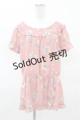 axes femme / フルーツ柄トップス M ピンク H-25-04-04-1048-AX-TO-NS-ZH