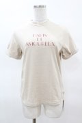 an another angelus / モックネックロゴT Free PINK BEIGE H-25-04-04-1052-CA-TO-NS-ZH
