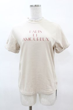 画像1: an another angelus / モックネックロゴT Free PINK BEIGE H-25-04-04-1052-CA-TO-NS-ZH
