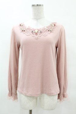 画像1: axes femme / ローズガーデンプルオーバー M ピンク H-25-04-04-1053-AX-TO-NS-ZH