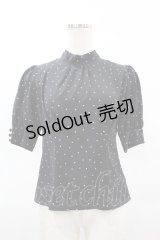 EATME / ハイネックマットサテンブラウス Free ブラックドット H-25-04-04-1055-LO-BL-NS-ZH