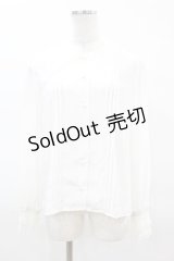 Ank Rouge / プリーツチュールブラウス M オフ H-25-04-04-1057-CA-BL-NS-ZH