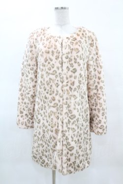 画像1: PINK HOUSE CHELSEA / リボン付きフェイクファーコート M ピンク H-25-04-04-1060-EL-CO-NS-C012