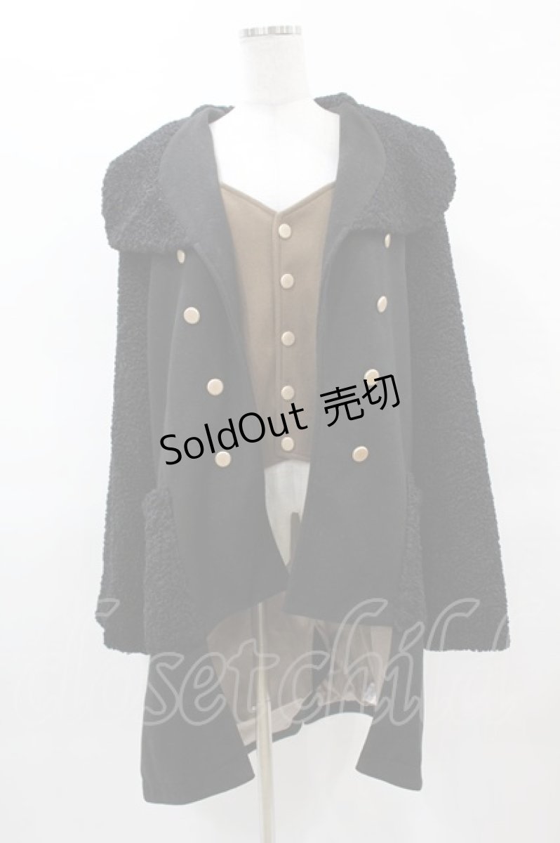 画像1: 【SALE】IRO+IRO / 羊の執事ボアジャケットコート M ブラック H-25-04-04-1062-LO-CO-NS-ZTC012 (1)