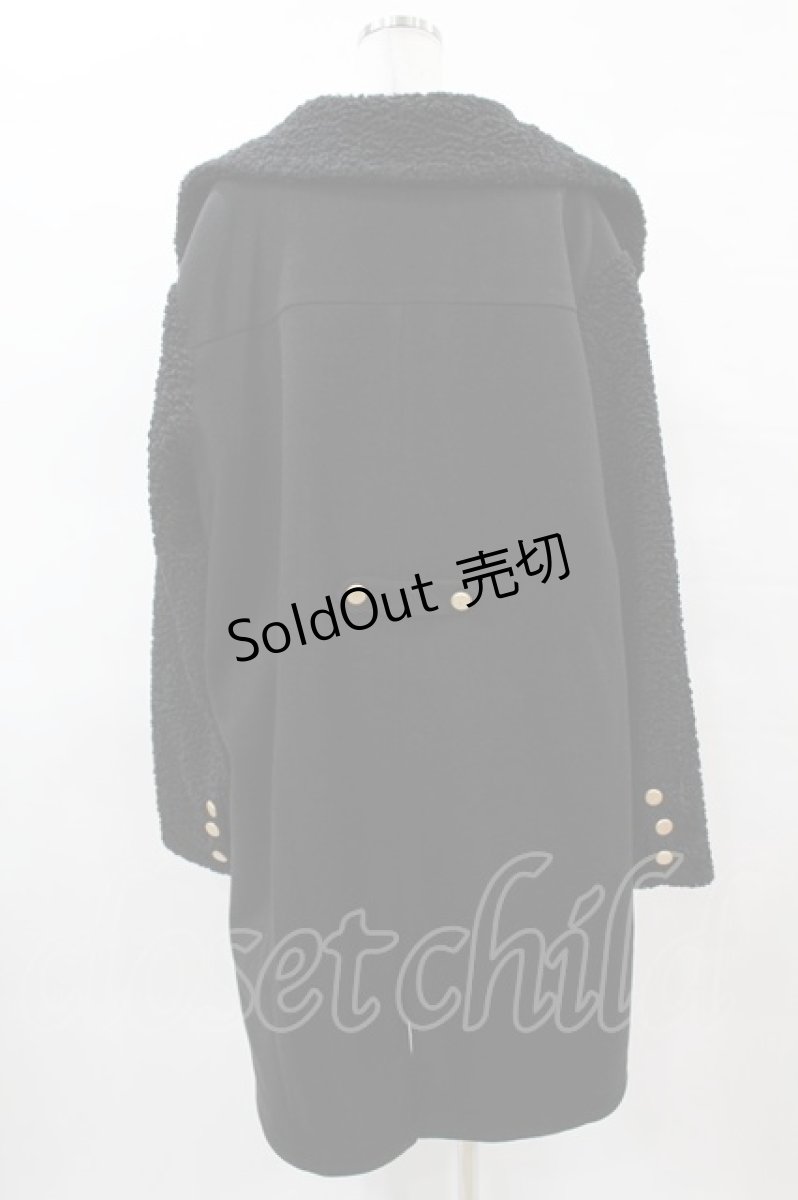 画像2: 【SALE】IRO+IRO / 羊の執事ボアジャケットコート M ブラック H-25-04-04-1062-LO-CO-NS-ZTC012 (2)