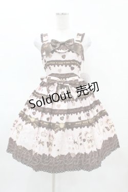 画像1: BABY,THE STARS SHINE BRIGHT / Meijiミルクチョコレートくみゃちゃん柄スカラップジャンパースカート Free ピンク H-25-04-04-1063-BA-OP-NS-ZH
