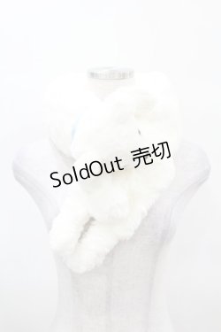 画像1: himitsu by syrup.(RoseMarie seoir) / くまマフラー  白 H-25-04-04-1014-LO-ZA-NS-ZT308