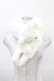 画像1: himitsu by syrup.(RoseMarie seoir) / くまマフラー  白 H-25-04-04-1014-LO-ZA-NS-ZT308 (1)