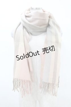 画像1: Fi.n.t / フレーム刺繍入りチェックストール  pink × brown H-25-04-04-1016-CA-ZA-NS-ZT308