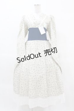 画像1: marcHenTica / 浴衣風ワンピース+ヘッドドレス「霞」 プリンセスサイズ 生成り H-25-04-04-1026-LO-OP-NS-ZH