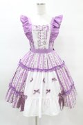 axes femme kawaii / ハミングフローラジャンスカ M パープル H-25-04-04-1027-AX-OP-NS-ZH
