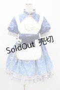 To Alice / パンダチャイナメイドワンピース S ブルー H-25-04-04-1029-LO-OP-NS-ZH