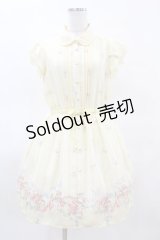 LODISPOTTO / ストライプ花柄ワンピース M イエロー H-25-04-04-1033-LO-OP-NS-ZH