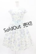 NO.S PROJECT / サマーワンピース M アイボリー/ブルー H-25-04-04-1034-LO-OP-NS-ZH