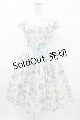 NO.S PROJECT / サマーワンピース M アイボリー/ブルー H-25-04-04-1034-LO-OP-NS-ZH