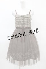 an another angelus / チュール切替ワンピース Free ブラウン H-25-04-04-1036-CA-OP-NS-ZH