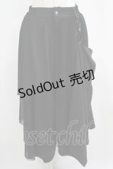 Ozz conte / オーバー付ワイドパンツ  黒 H-25-04-04-052-OO-PA-KB-ZH