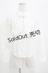 EXCENTRIQUE / Tatianaボウ付きブラウス  白 H-25-04-04-062-EL-BL-KB-ZH