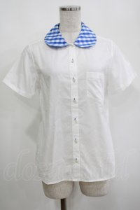 Jane Marple / ピクニックギンガムカラーのブラウス  白×青 H-25-04-04-064-JM-BL-KB-ZH