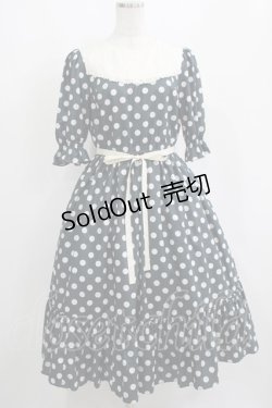 画像1: Melody BasKet / 記憶の中の水玉ティアードワンピース  ブラック H-25-04-04-010-LO-OP-KB-ZH