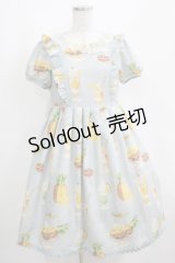 Emily Temple cute / PINEパフェワンピース S サックス H-25-04-04-017-ET-OP-KB-ZH