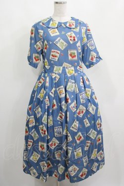 画像1: Jane Marple / My favorite labelsコレットドレス M ブルー H-25-04-04-018-JM-OP-KB-ZH