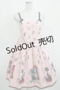 Emily Temple cute / 音符＆ネコノースリーブワンピース  ピンク H-25-04-04-019-ET-OP-KB-ZH