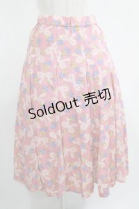Jane Marple Dans Le Salon / Granny's ribbonのゴアードスカート  ピンク H-25-04-04-023-JM-SK-KB-ZH
